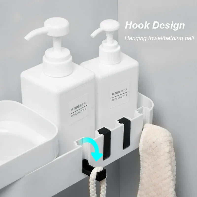 Space-Saving Corner Bathroom Shelf for Organized Storage