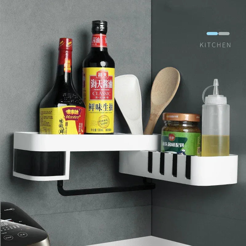 Space-Saving Corner Bathroom Shelf for Organized Storage