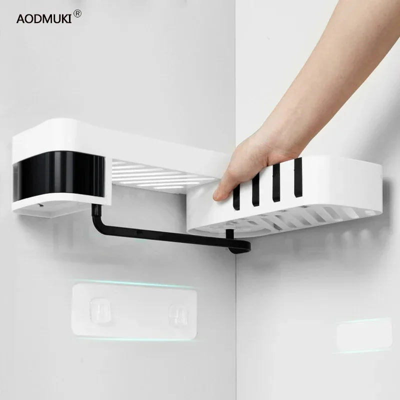 Space-Saving Corner Bathroom Shelf for Organized Storage