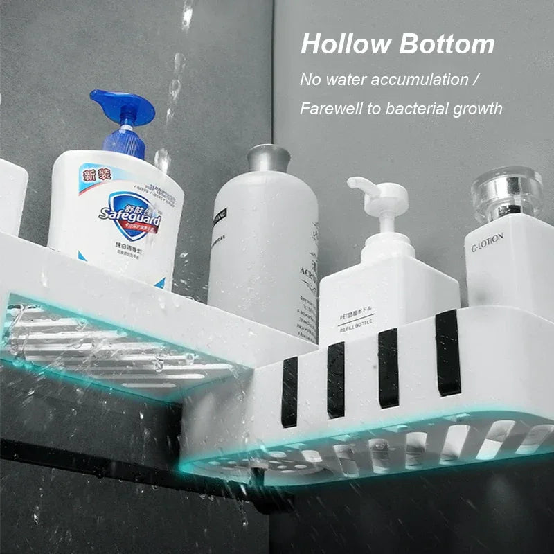 Space-Saving Corner Bathroom Shelf for Organized Storage