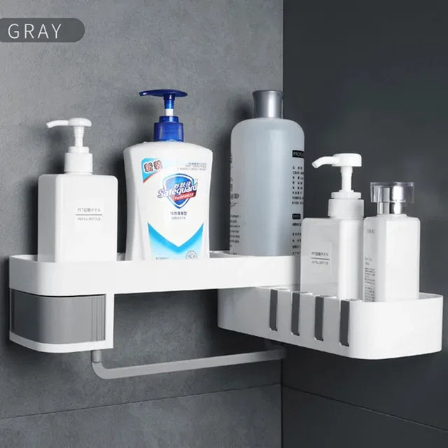 Space-Saving Corner Bathroom Shelf for Organized Storage