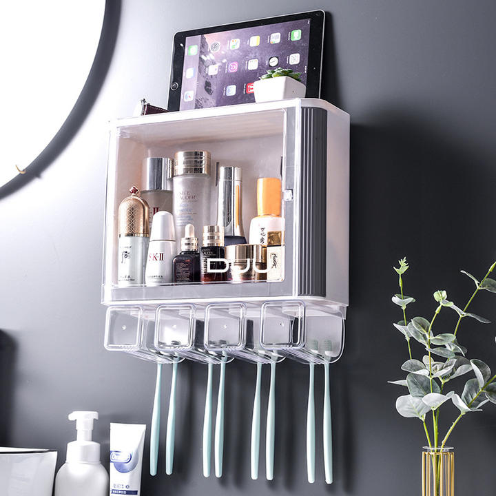 Premium Wall Mounted Bathroom Cabinet with Toothbrush Holder
