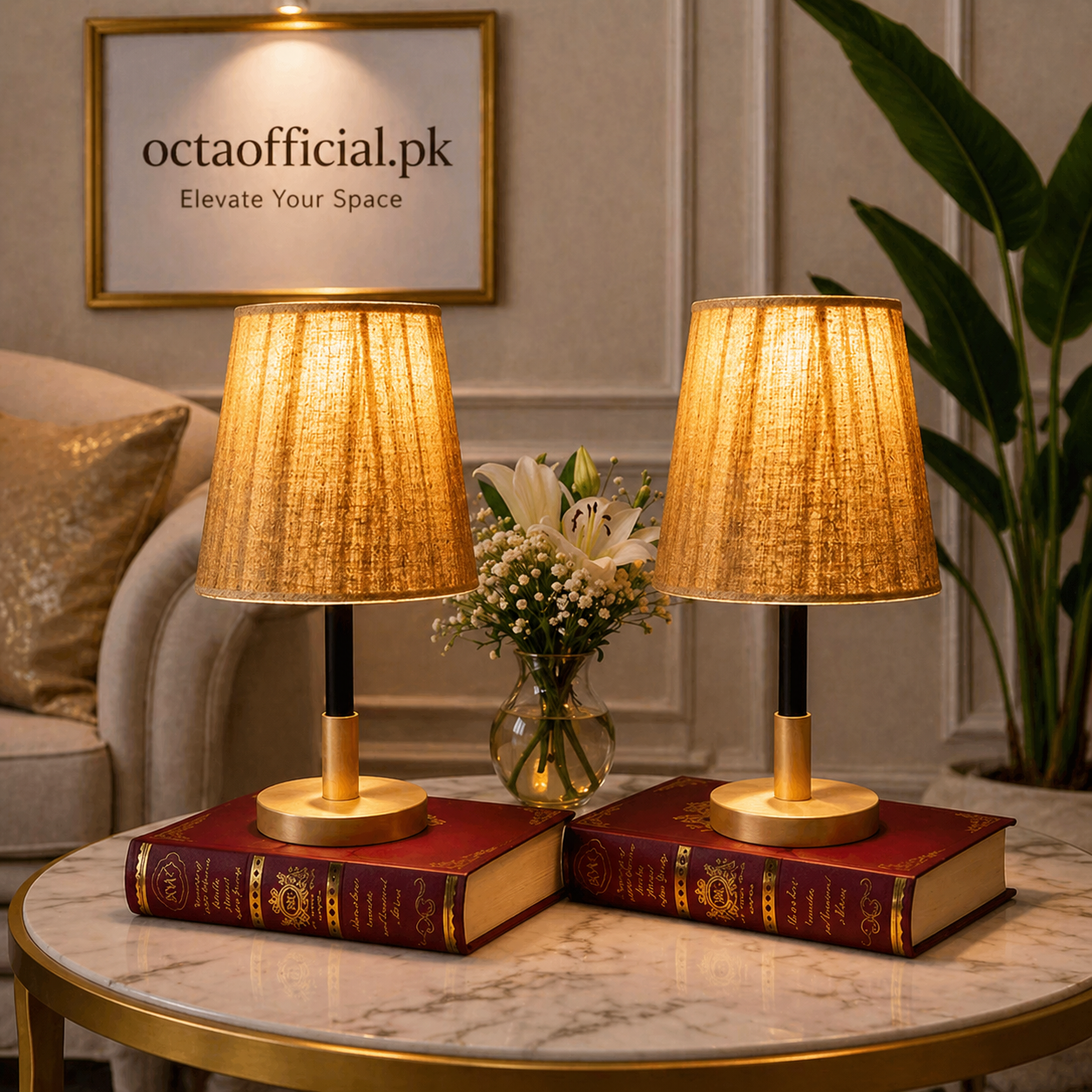 12-Inch Minimalist Wooden Side Table Lamp (each)