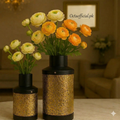2-Piece Metal Vase Set – Small & Large Home Décor (Without Flowers)