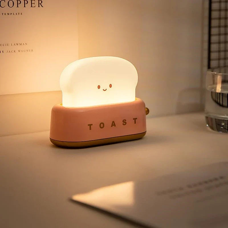 Cute Toast Night Light – Adjustable Soft Glow