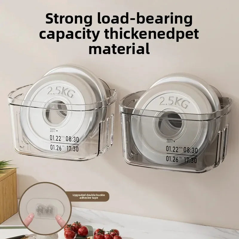 Wall Mounted Onion & Garlic Storage Box – Transparent Kitchen Organizer