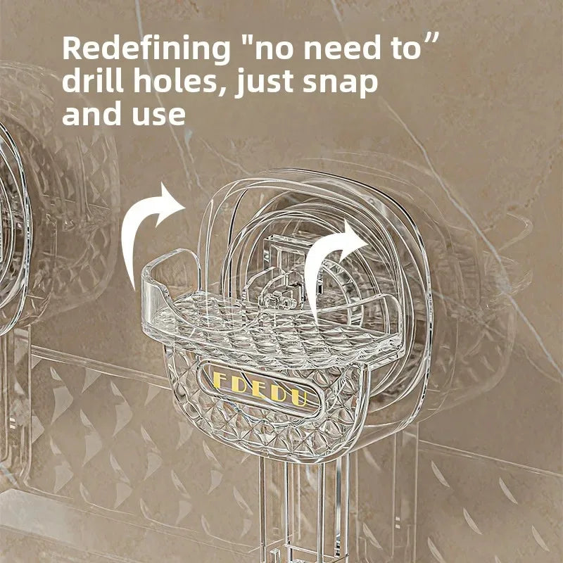 Premium Suction Cup Bathroom Storage Shelf (High Quality)
