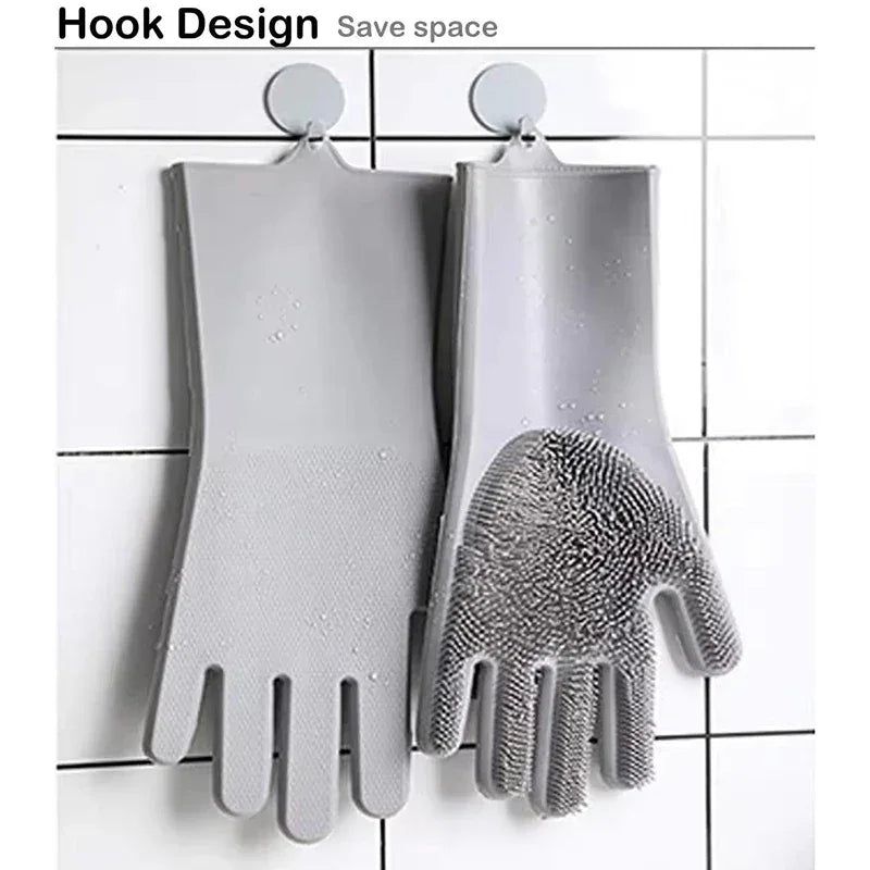 Waterproof Silicone Dishwashing Gloves – Soft & Durable