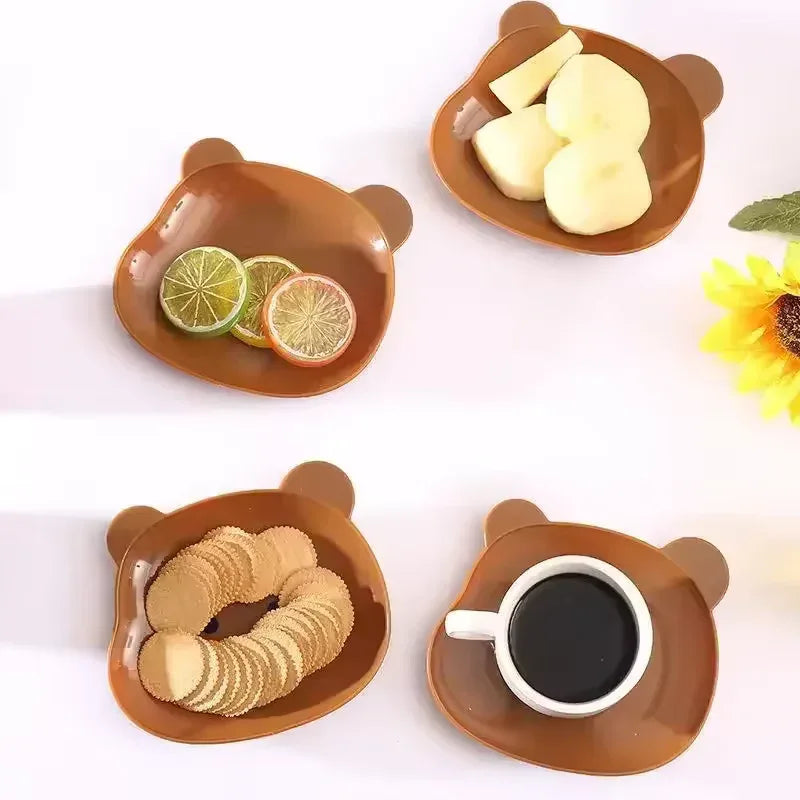 Creative Bear Snack & Fruit Dish Set – 8 Pcs Drop-Proof Tray
