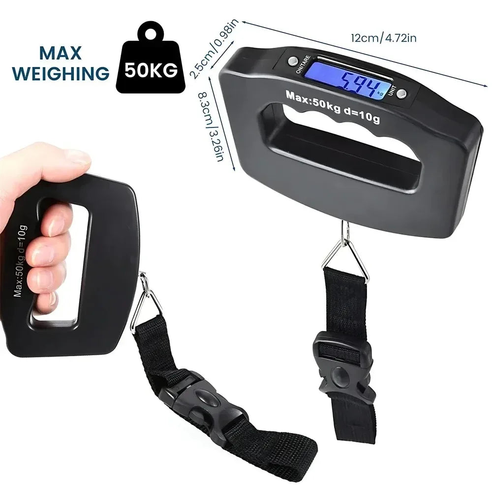 50kg/10g Portable Travel Luggage Scale – Digital Handheld Weighing Scale