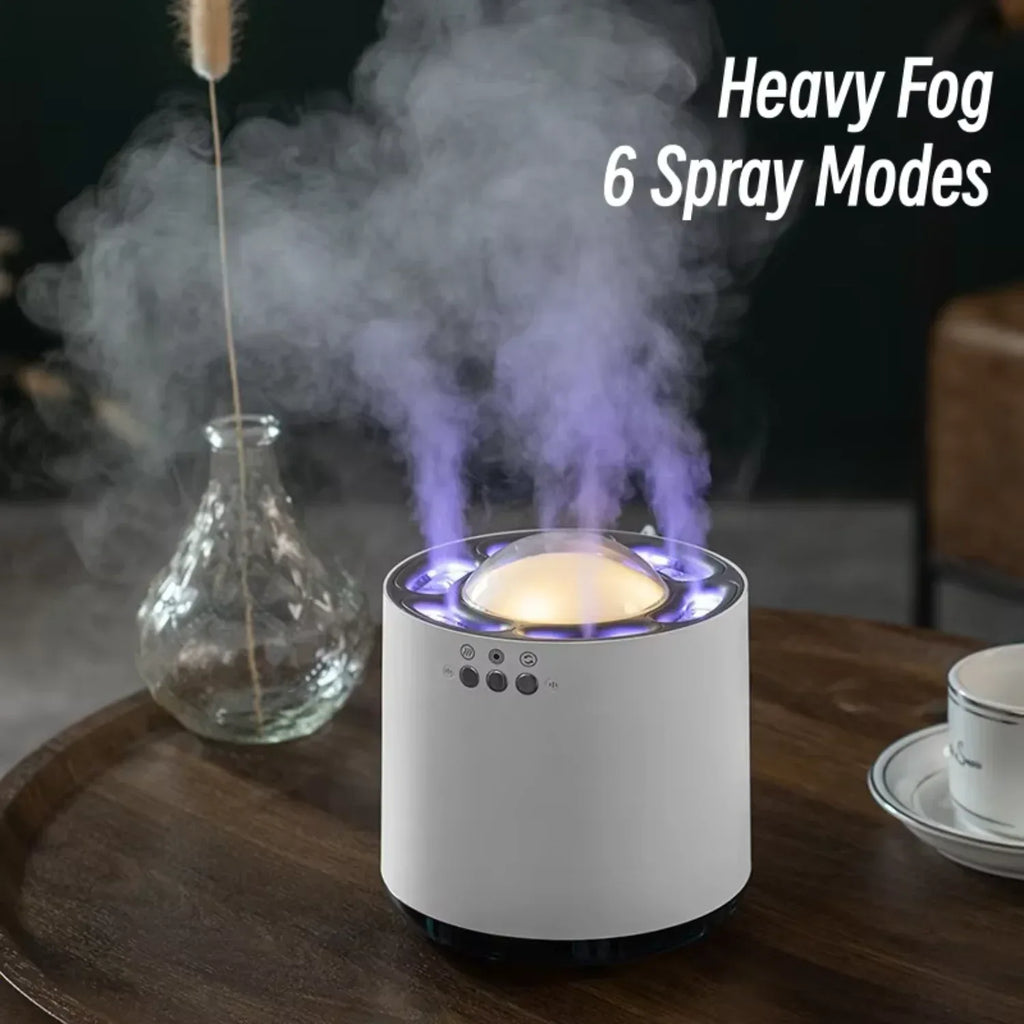 Round LED Humidifier with Music Sync & Aroma Mist