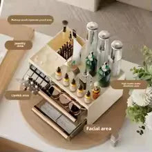 Transparent Cosmetic Storage Box Multi-layer Drawer Type Makeup Organizer Box Dust Proof Large Capacity Jewelry Storage Cabinet