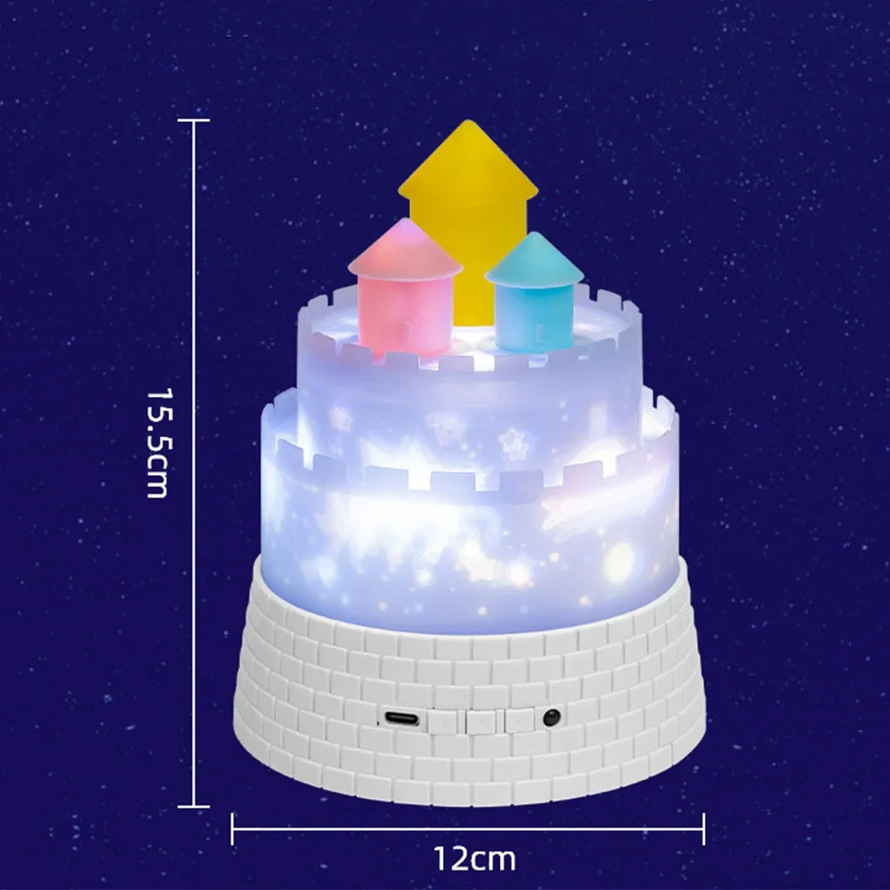 Rotating Unicorn Castle Projector Lamp