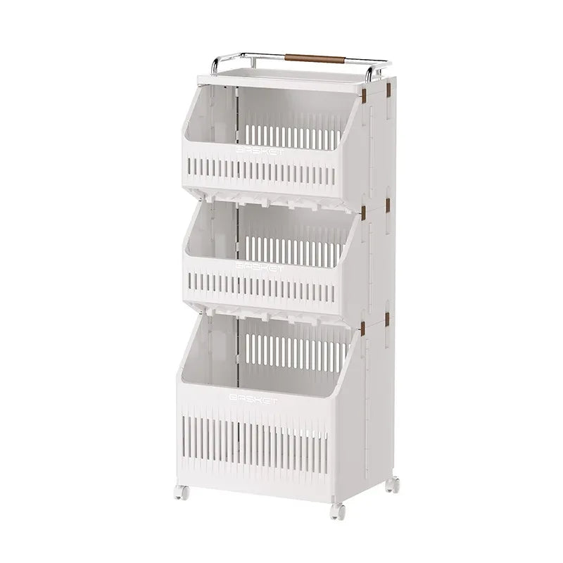 Multi-Layer Dirty Clothes Basket with Wheels – Bathroom Storage
