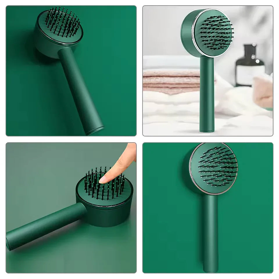 Massage Comb for Curly Hair – Cushion Detangling Brush for Women