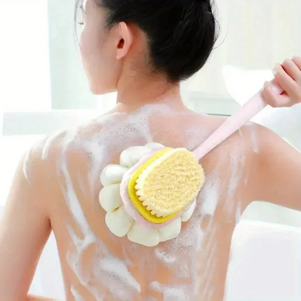 Soft Long Bath Brush – Double-Sided Scrubber
