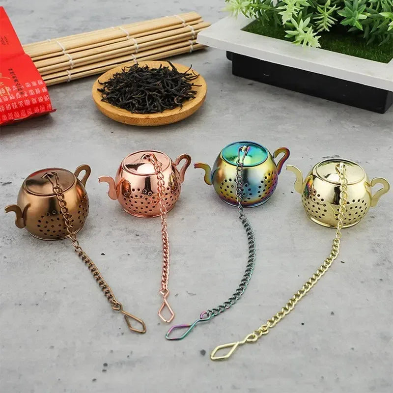 Stainless Steel Kettle-Shape Tea Infuser – Durable Teapot Design