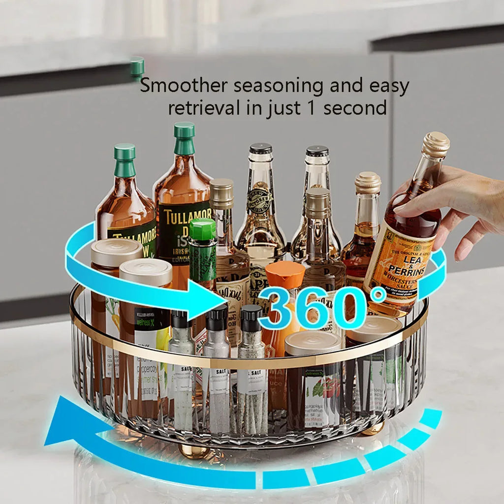 Rotating Spice Rack Turntable – Kitchen Organizer