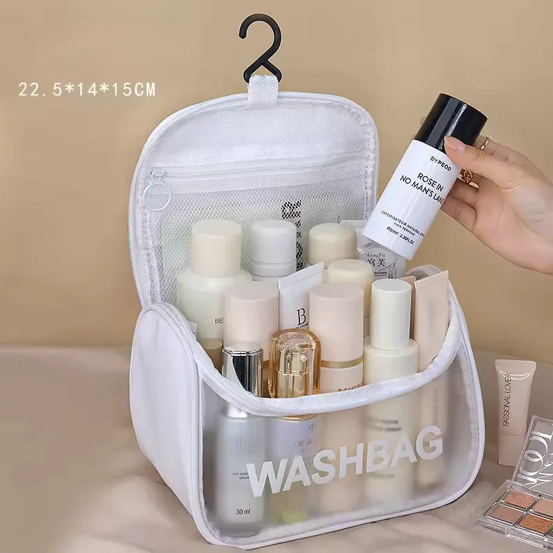 Women’s Transparent PVC Cosmetic Bag – Waterproof Travel Toiletry Organizer