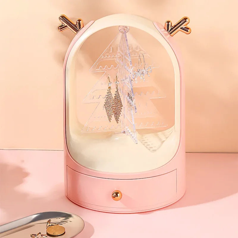 Rotating Deer Antler Jewelry Storage Organizer
