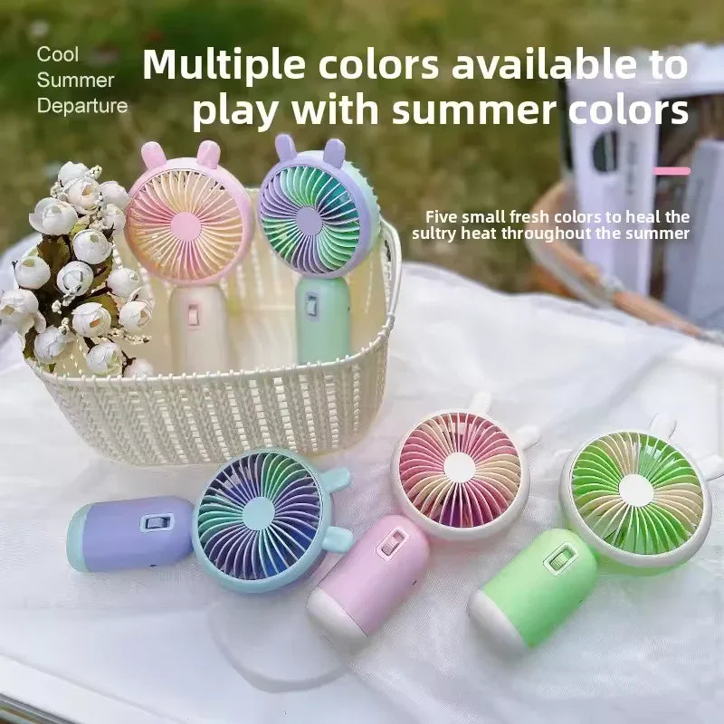 Mini Handheld Fan – Portable USB Rechargeable 3-Speed Cooling