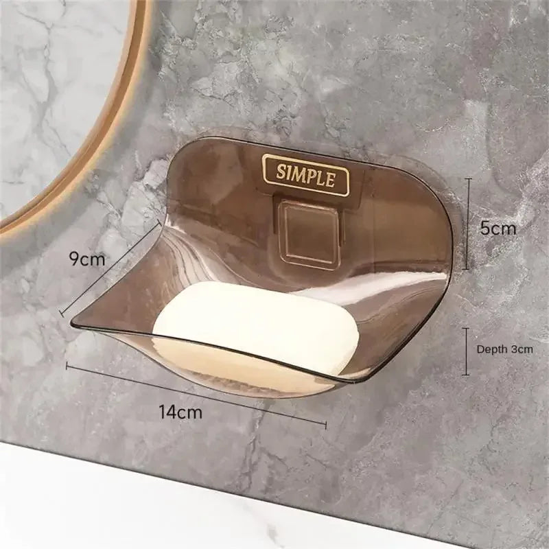 No-Drill Wall Mounted Soap Rack – Self-Adhesive Bathroom Holder (Random color)