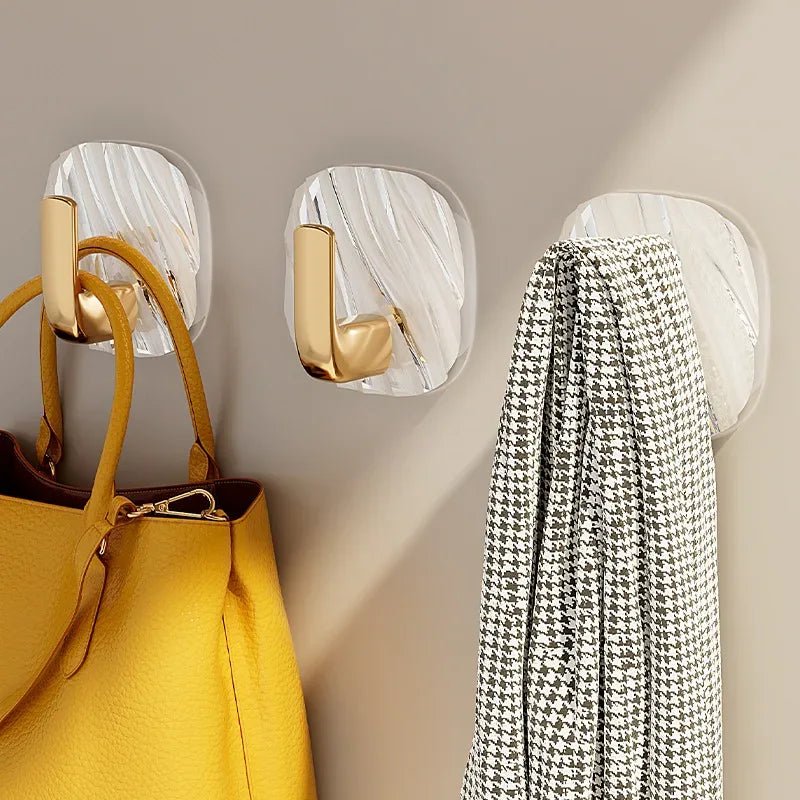 Pack of 4 Acrylic Strong Adhesive Wall Hooks