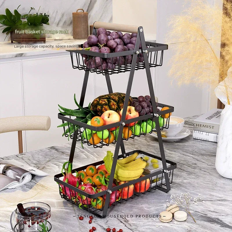 Premium Metal Fruit Basket – Multi-Layer Storage Rack for Kitchen & Home