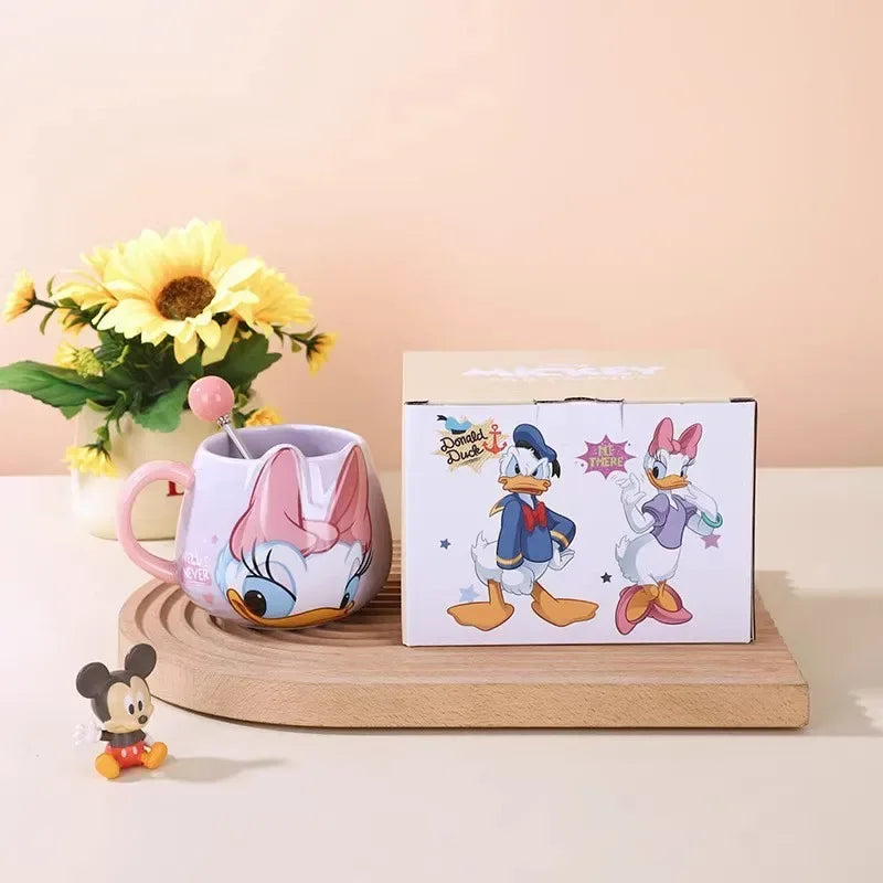 Premium Cartoon Character Mug Set – 450ml Kids Water Cups (Random Color/Each)