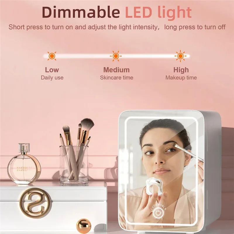 Compact Makeup Fridge: Cooler & Warmer for Home Vanity or Car Use