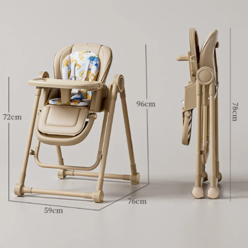 Foldable Baby Dining Chair with Rocking Seat