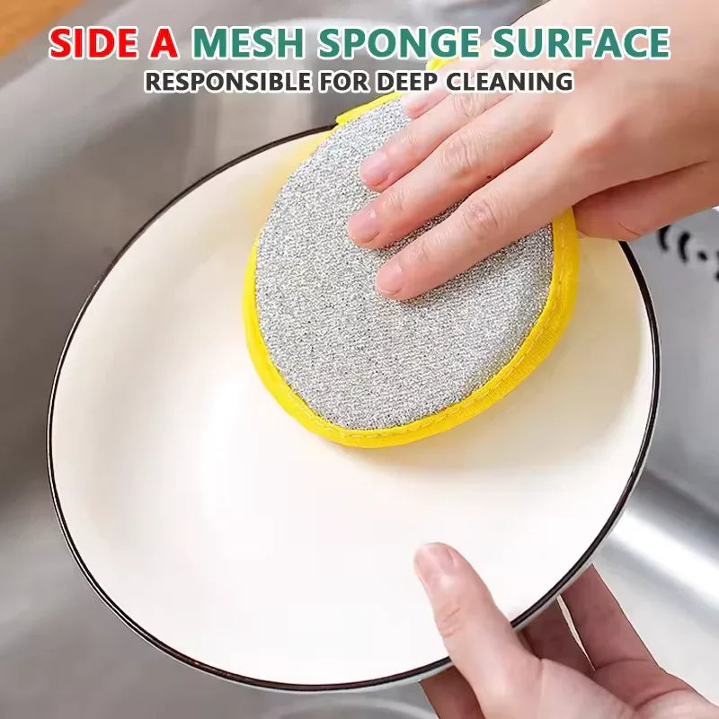 Dish Cleaning Sponges – Pack of 5 Multi-Purpose Kitchen Scrub Pads