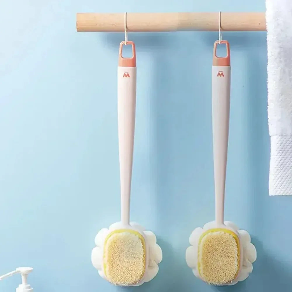 Soft Long Bath Brush – Double-Sided Scrubber