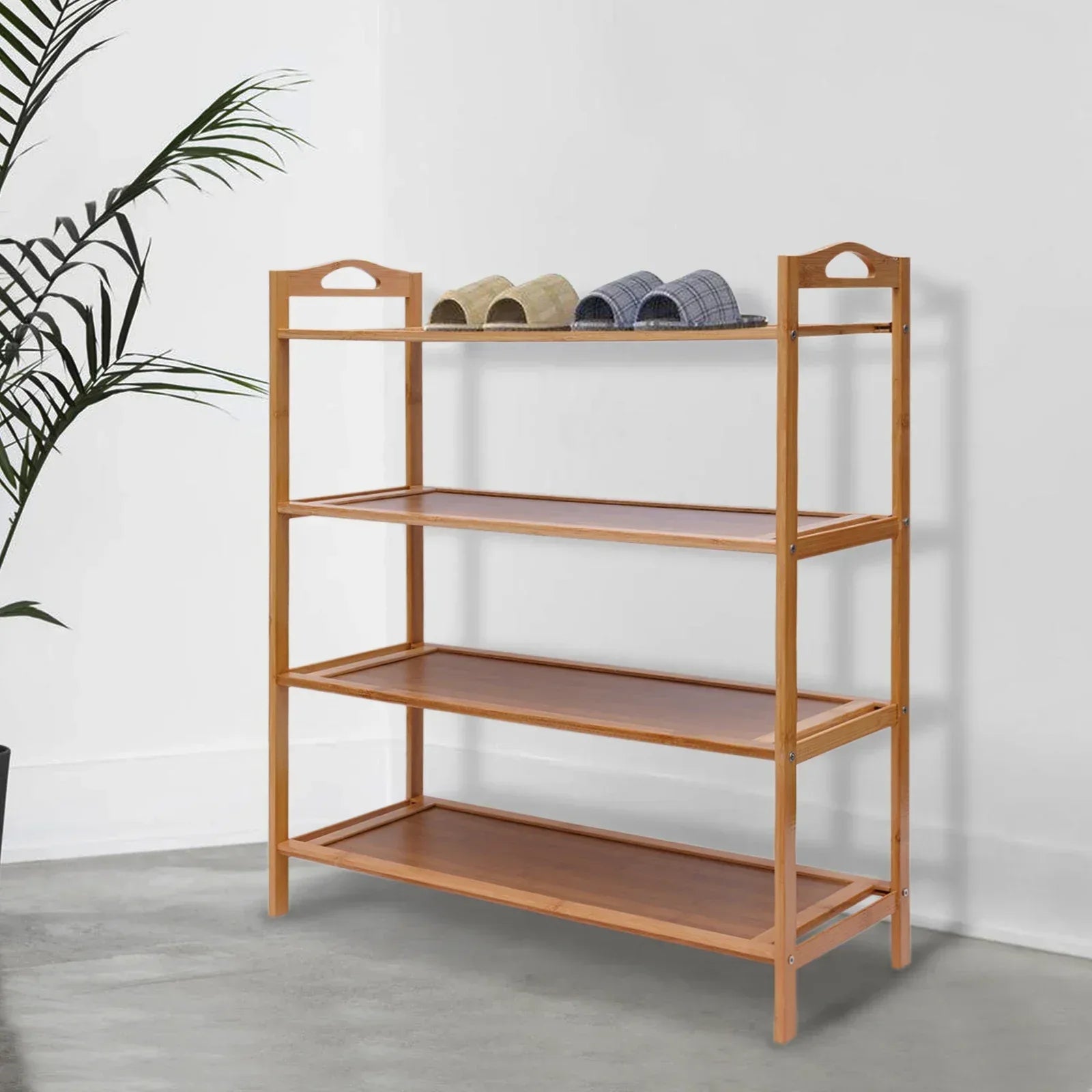 Premium 4-Layer Bamboo Shoe Rack
