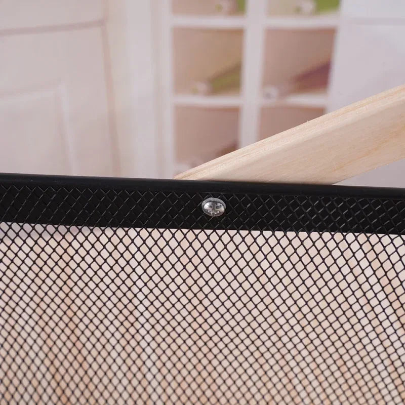 Nordic Metal Rectangular Basket – Wooden Handle