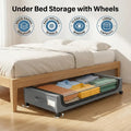 Under Bed Storage Box with Wheels – Pull-Out Space Saving Organizer