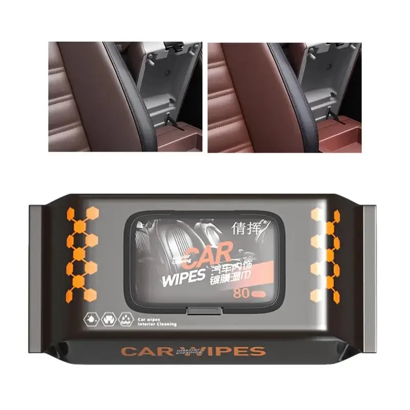 Car Interior Cleaning 80Pcs Wipes – Multi-Functional