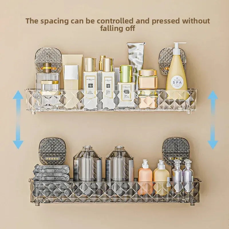 Premium Suction Cup Bathroom Storage Shelf (High Quality)