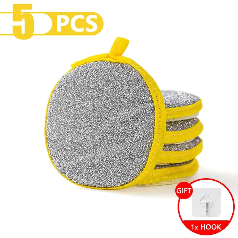 Dish Cleaning Sponges – Pack of 5 Multi-Purpose Kitchen Scrub Pads