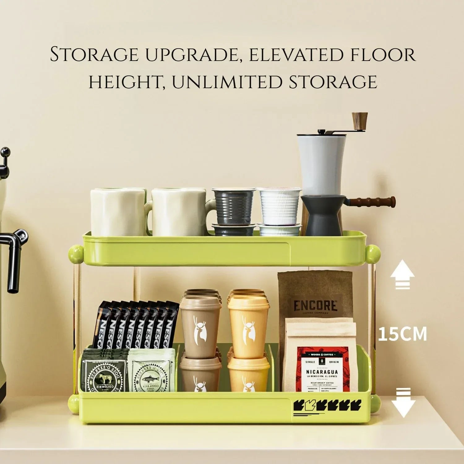 2-Tier Storage Organizer Rack