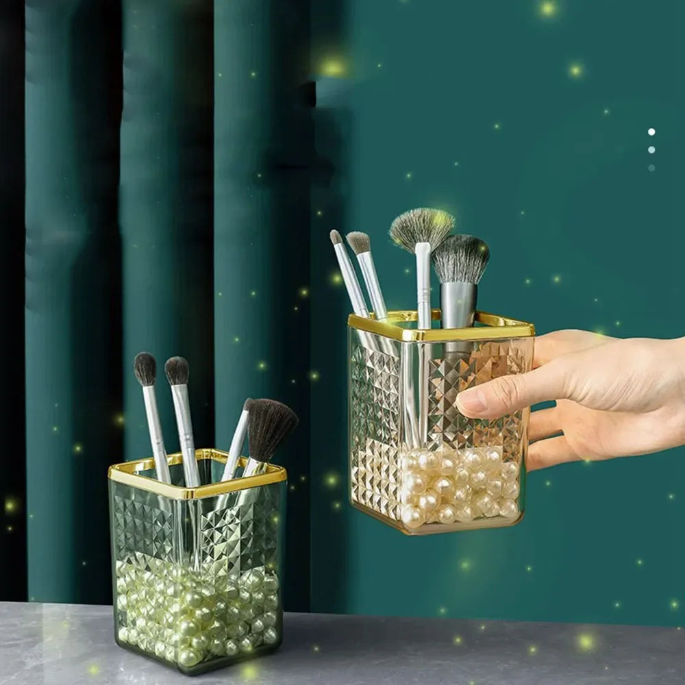 Makeup Brush Storage Box – Cosmetic & Lipstick Organizer