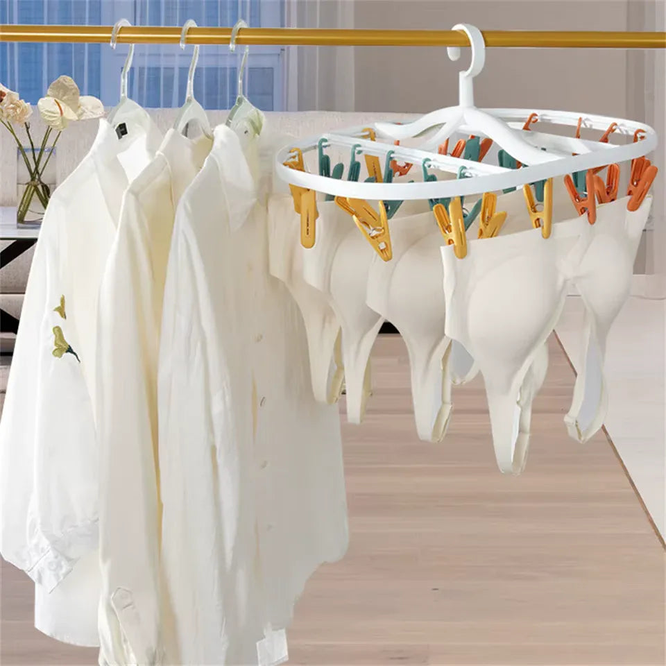 Folding Clothes Dryer Hanger – Windproof Laundry Rack