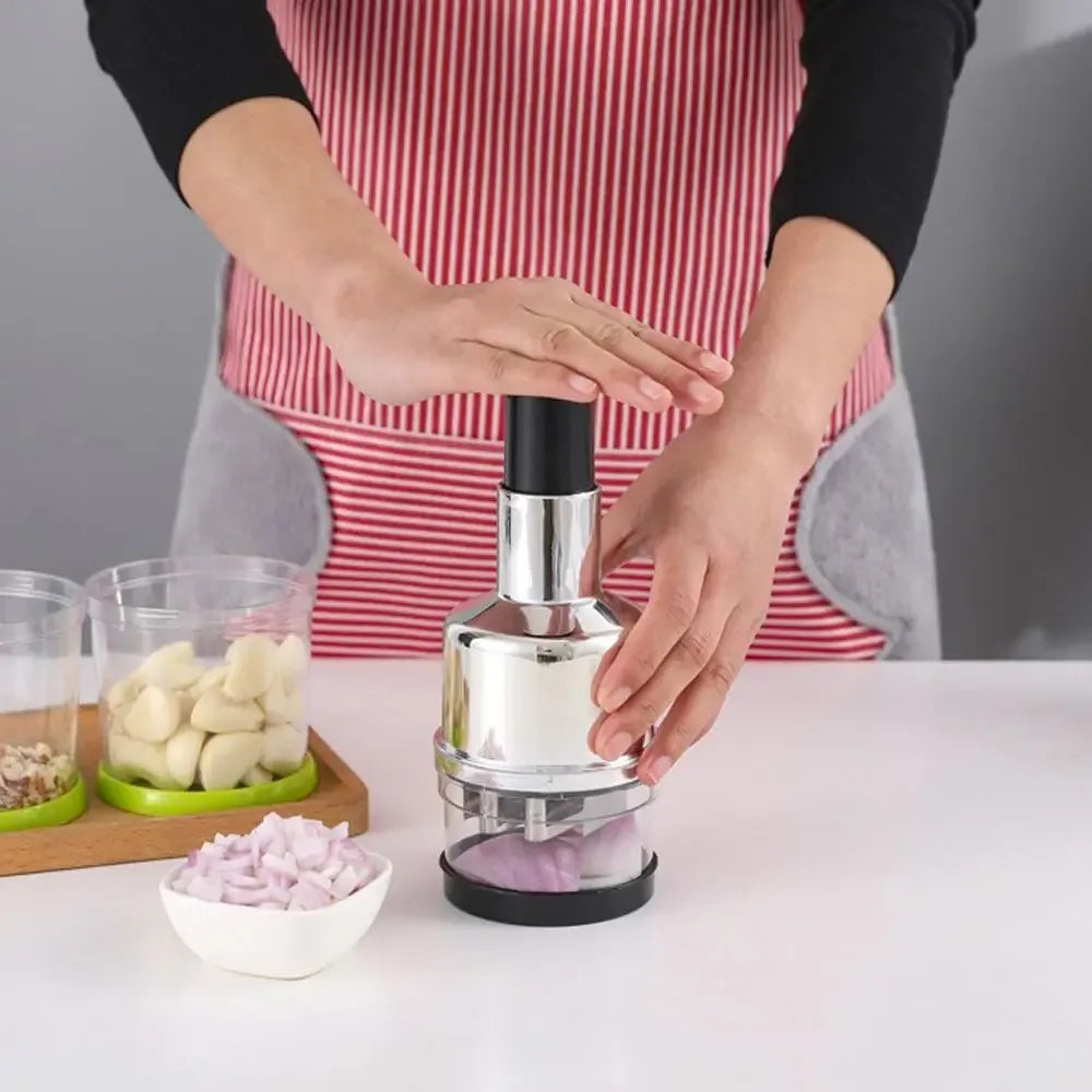 Manual Hand Press Garlic Onion Vegetable Chopper