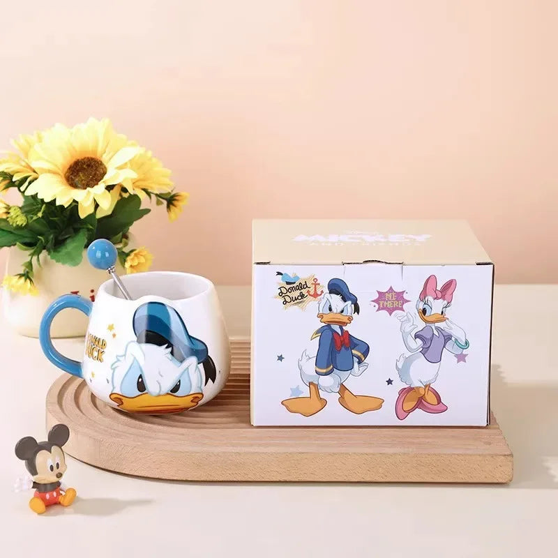 Premium Cartoon Character Mug Set – 450ml Kids Water Cups (Random Color/Each)