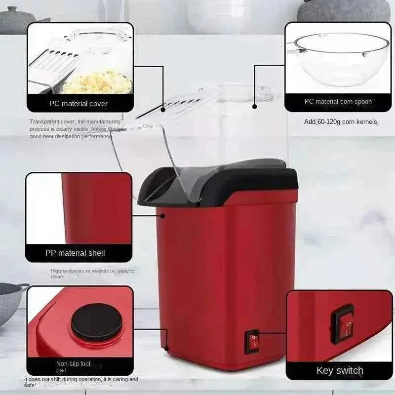 Mini Electric Popcorn Maker for Quick and Easy Snacks