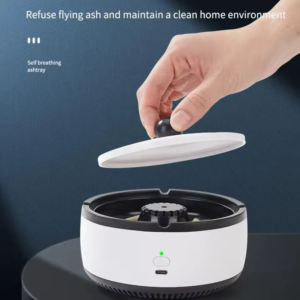 Rechargeable Ashtray Extinguisher – Smokeless Portable Air Purifying Ashtray