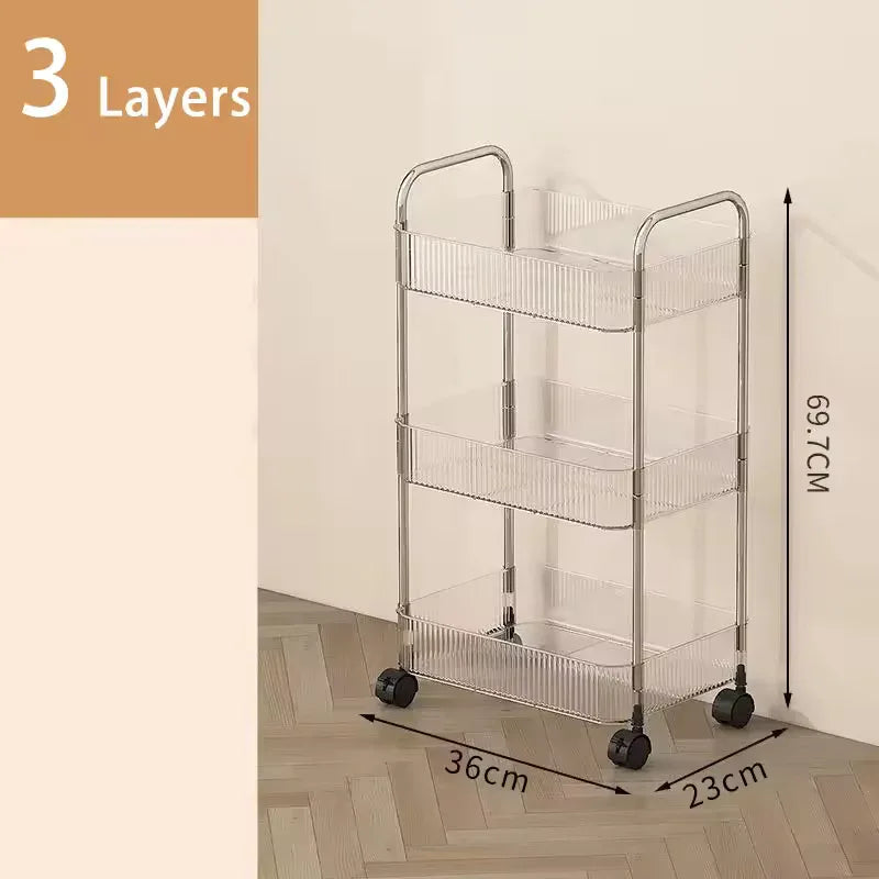 Luxury Acrylic Utility Trolley with Wheels