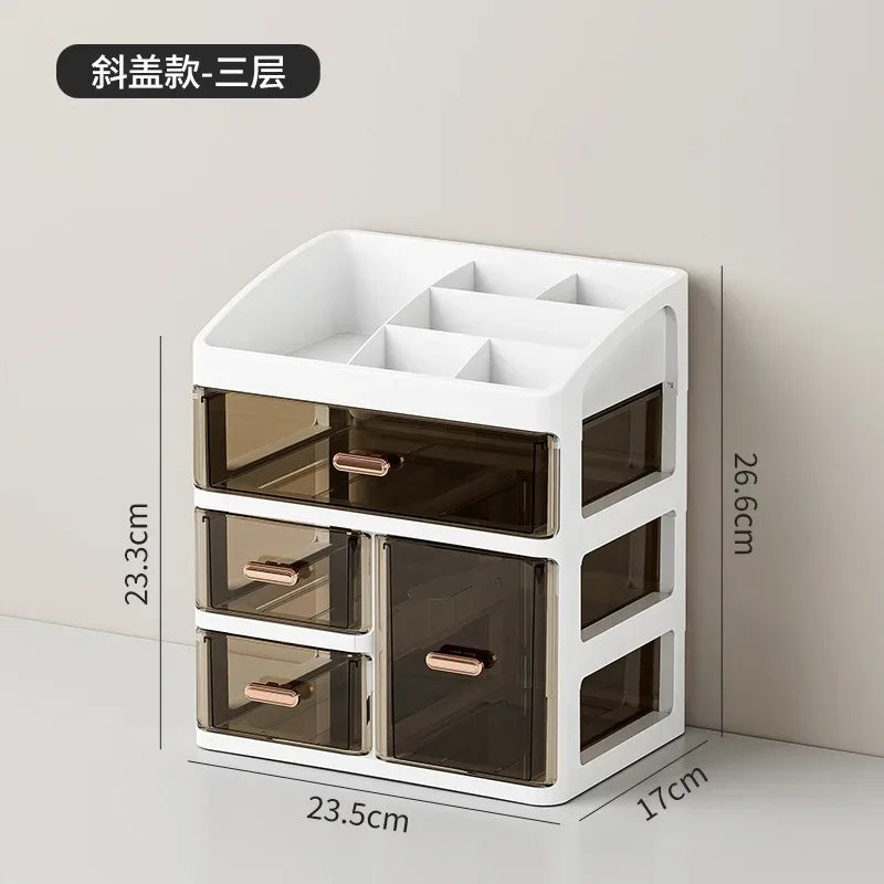 Large Capacity Multi-Layer Desktop Storage Box – Makeup & Stationery Organizer (Large)