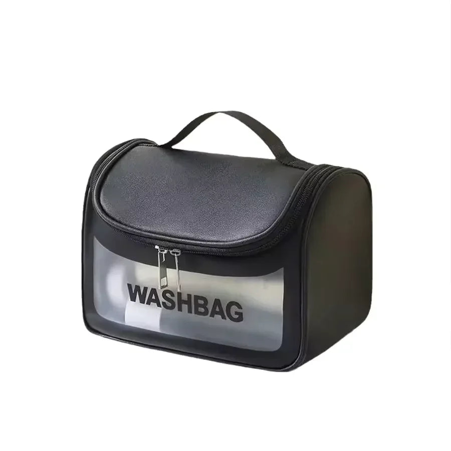Large Capacity Cosmetic Bag – Waterproof Transparent PVC Travel Pouch