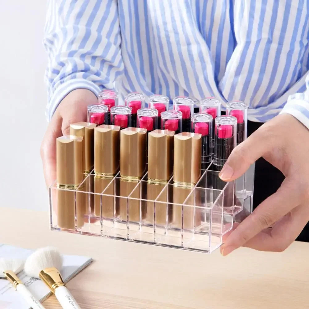 24 Slot Lipstick Holder – Acrylic Makeup Organizer